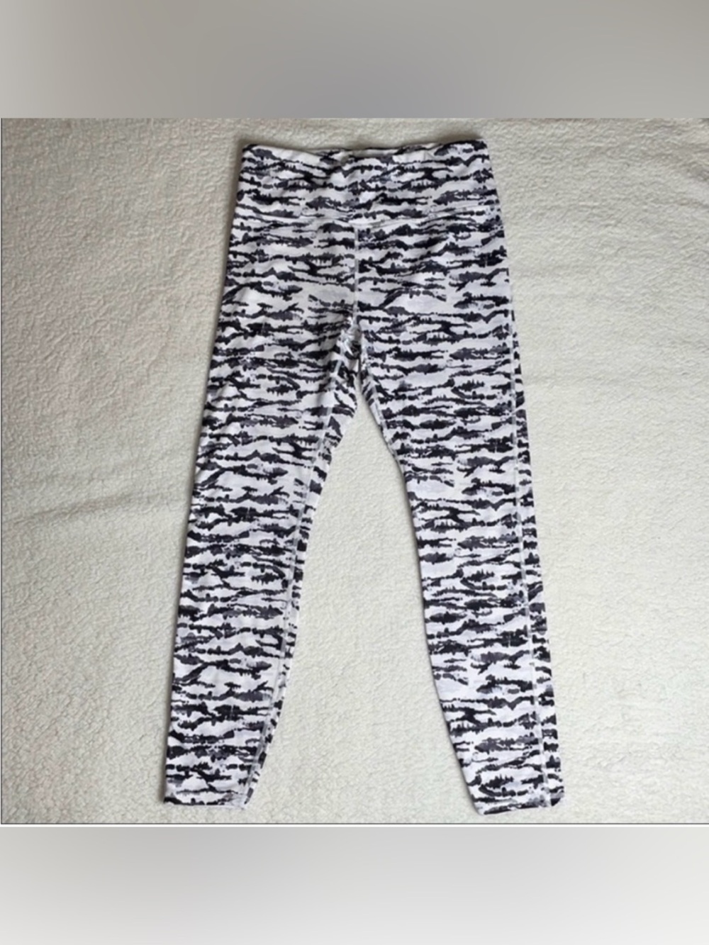 Zebra Animal Print Leggings Stretchy Size Large